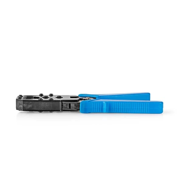 Crimp Tang | CAT5 / CAT5e / CAT6 / CAT6a / RJ10 / RJ11 / RJ45 | Klipper / Plier / Stripping | ABS / Stål | Blå