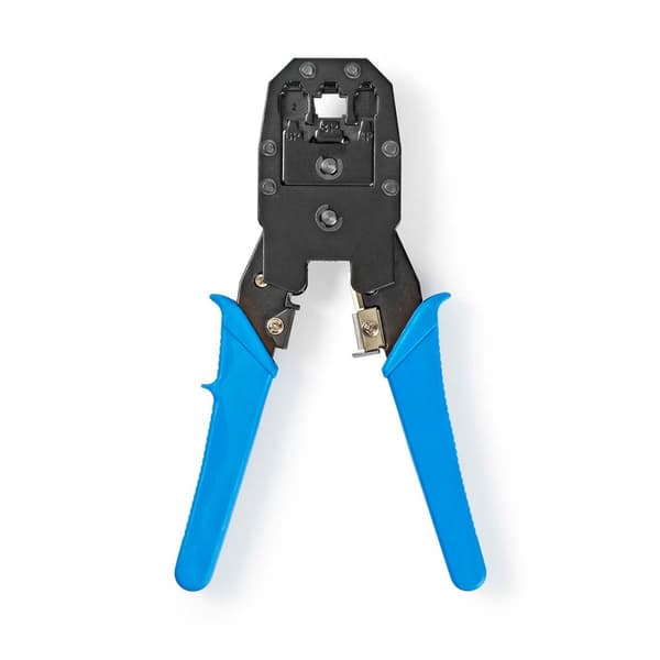 Crimp Tang | CAT5 / CAT5e / CAT6 / CAT6a / RJ10 / RJ11 / RJ45 | Klipper / Plier / Stripping | ABS / Stål | Blå