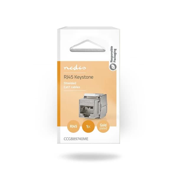 Keystone | CAT7 | RJ45 Hun | S/FTP | Metall | Boks