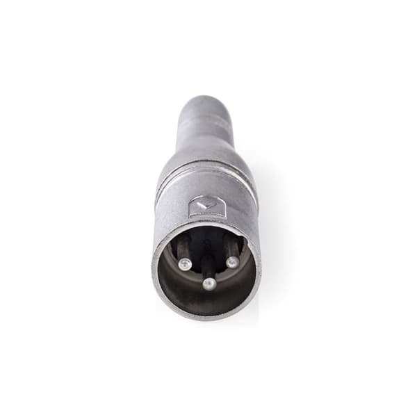 XLR Adapter | XLR 3-stifts hane | 6.35 mm Hona | Nickelplaterad | Rak | Metall | Silver | 10 st. | Låda