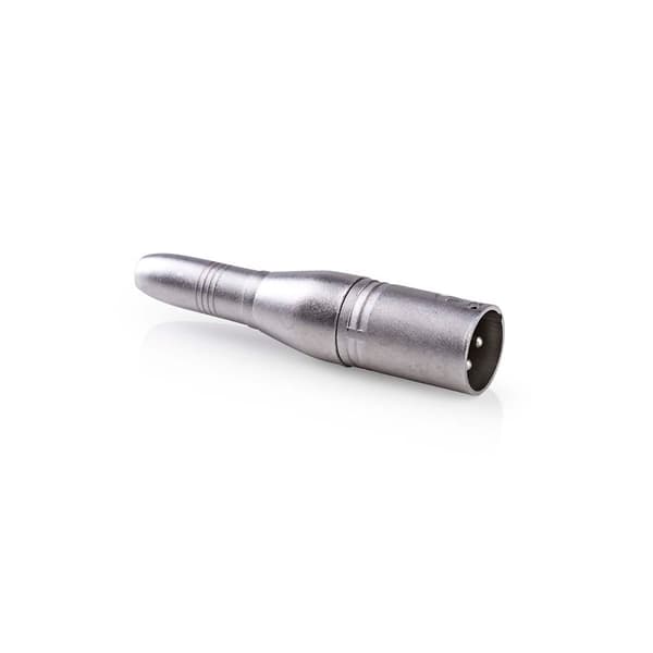 XLR Adapter | XLR 3-stifts hane | 6.35 mm Hona | Nickelplaterad | Rak | Metall | Silver | 10 st. | Låda