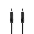 Miniatyrbillede 1 af 2: Stereo Audio kabel | 3.5 mm Hanstik | 3.5 mm Hanstik | Nikkelplateret | 5.00 m | Runde | Sort | Label