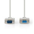 Miniatyrbillede 2 af 3: Seriel kabel | D-SUB 9-Pin han | D-SUB 9-Pin hun | Nikkelplateret | 3.00 m | Runde | PVC | Elfenben | Label