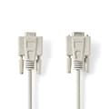Miniatyrbillede 1 af 3: Seriel kabel | D-SUB 9-Pin han | D-SUB 9-Pin hun | Nikkelplateret | 3.00 m | Runde | PVC | Elfenben | Label