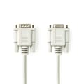 Miniatyrbillede 1 af 3: Seriel kabel | D-SUB 9-Pin han | D-SUB 9-Pin hun | Nikkelplateret | 2.00 m | Runde | PVC | Elfenben | Label