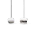 Pikkukuva 2 / 4: Lightning Kaapeli | USB 2.0 | Apple Lightning 8-Pin | USB-A Uros | 480 Mbps | Niklattu | 2.00 m | Pyöreä | PVC | Valkoinen | Label