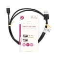 Miniatyrbild 3 av 3: USB-kabel | USB 2.0 | USB-A Hane | USB-C™ Hane | 15 W | 480 Mbps | Nickelplaterad | 1.00 m | Rund | PVC | Svart | Label