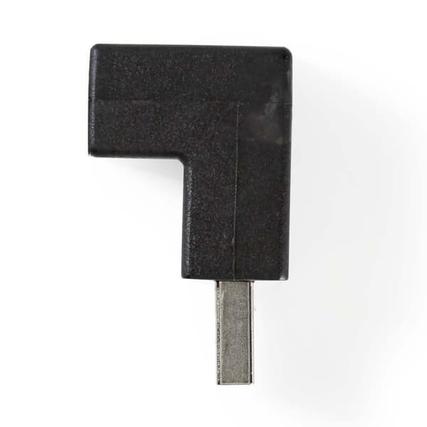 USB-A Adapter | USB 2.0 | USB-A Hane | USB-A Hona | 480 Mbps | Rund | Nickelplaterad | PVC | Svart | Låda