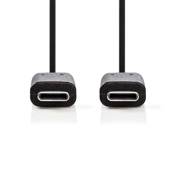 USB-kabel | USB 3.2 Gen 1 | USB-C™ Hane | USB-C™ Hane | 60 W | 4K@60Hz | 5 Gbps | Nickelplaterad | 3.00 m | Rund | PVC | Svart | Låda