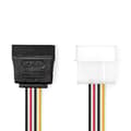 Miniatyrbilde 1 av 3: Intern Strømkabel | Molex Han | SATA 15-Pin Hun | Gull belagt | 0.15 m | Rund | PVC | Flerfarget | Boks