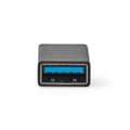 Miniatyrbild 2 av 5: USB-C™ Adapter | USB 3.2 Gen 1 | USB-C™ Hane | USB-A Hona | 5 Gbps | OTG | Rund | Nickelplaterad | Svart | Låda