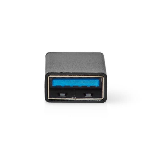 USB-C™ Adapter | USB 3.2 Gen 1 | USB-C™ Hane | USB-A Hona | 5 Gbps | OTG | Rund | Nickelplaterad | Svart | Låda