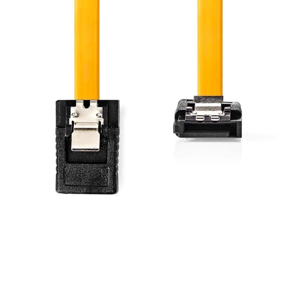 SATA kabel | 6 Gbps | SATA 7-Pin Hona | SATA 7-Pin Hona | Nickelplaterad | 0.50 m | Platt | PVC | Gul | Låda
