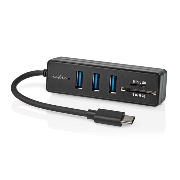 USB-hubb | 1x USB-C™ | 3x USB A hona | 5-Port port(s) | USB 3.2 Gen 1 | USB ström | 5 Gbps | SD & MicroSD