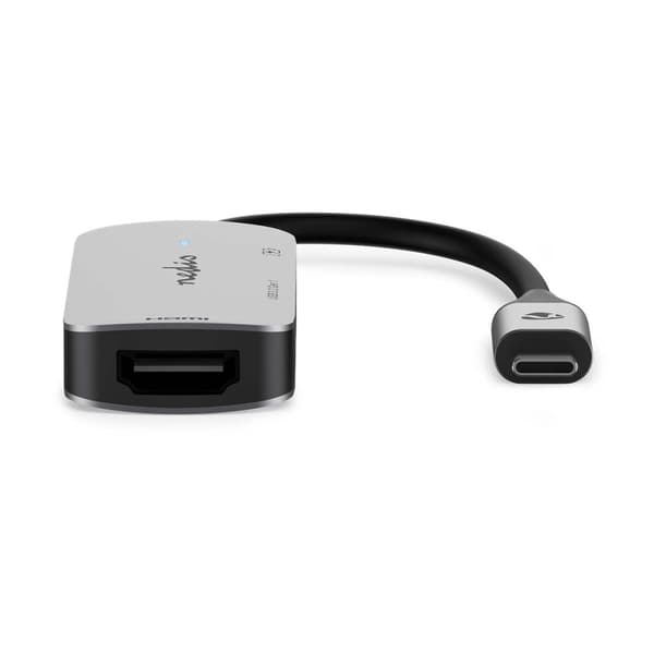 USB Multi-Port Adapter | USB 3.2 Gen 1 | USB-C™ Han | HDMI ™ -udgang / USB-A Hun / USB-C™ Hun | 5 Gbps | 0.10 m | Runde | Nikkelplateret | PVC | Grå |