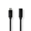 Pikkukuva 1 / 3: USB kaapeli | USB 3.2 Gen 1 | USB-C™ Uros | USB-C™ Naaras | 4K@60Hz | 5 Gbps | Niklattu | 2.00 m | Pyöreä | PVC | Musta | Laatikko