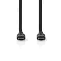 Miniatyrbild 3 av 7: USB-kabel | USB 2.0 | USB-C™ Hane | USB-C™ Hane | 60 W | 480 Mbps | Nickelplaterad | 1.50 m | Rund | Silikon | Svart | Låda
