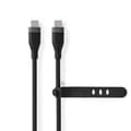 Miniatyrbild 2 av 7: USB-kabel | USB 2.0 | USB-C™ Hane | USB-C™ Hane | 60 W | 480 Mbps | Nickelplaterad | 1.50 m | Rund | Silikon | Svart | Låda