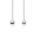 Miniatyrbilde 3 av 7: Lightning Kabel | USB 2.0 | Apple Lightning 8-Pinners | USB-C™ Hann | 480 Mbps | Nikkel belagt | 1.50 m | Rund | Silikon | Hvit | Boks
