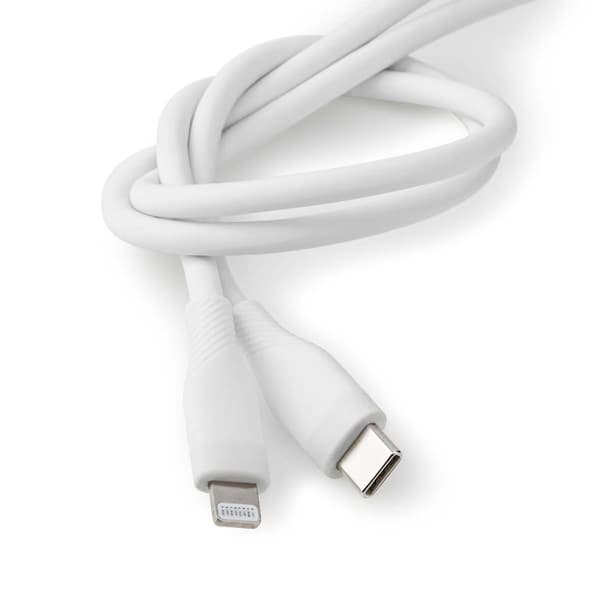 Lightning Kabel | USB 2.0 | Apple Lightning 8-Pinners | USB-C™ Hann | 480 Mbps | Nikkel belagt | 1.50 m | Rund | Silikon | Hvit | Boks