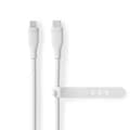 Miniatyrbilde 2 av 7: Lightning Kabel | USB 2.0 | Apple Lightning 8-Pinners | USB-C™ Hann | 480 Mbps | Nikkel belagt | 1.50 m | Rund | Silikon | Hvit | Boks