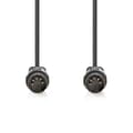 Miniatyrbillede 2 af 2: DIN Audio kabel | DIN 5-Pin Han | DIN 5-Pin Han | Nikkelplateret | 2.00 m | Runde | PVC | Sort | Label
