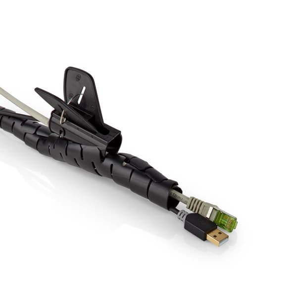 Kabel Ledelse | Spiral erme | 1 stk. | Maksimal kabeltykkelse: 32 mm | PE | Sort