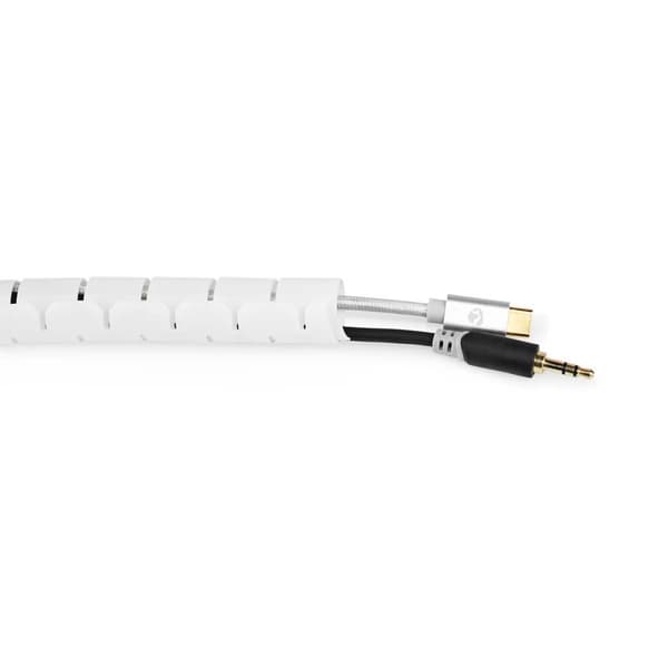 Kabel Ledelse | Spiral erme | 1 stk. | Maksimal kabeltykkelse: 22 mm | PE | Hvit