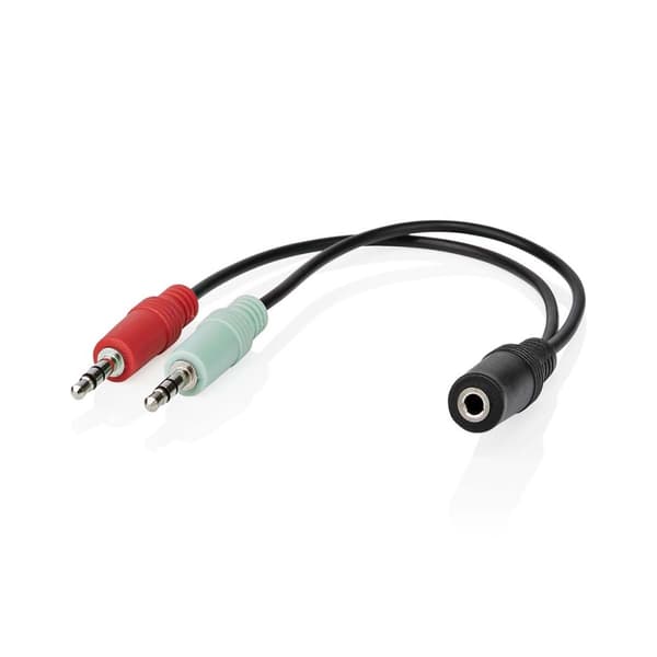 Stereo Audio kabel | 3.5 mm Hunstik | 2 x 3,5 mm Hanstik | Guldplateret | 0.12 m | Runde | Box