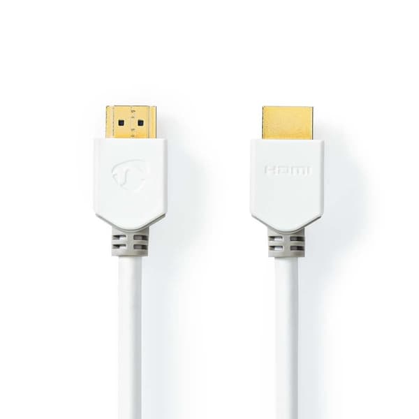 High Speed ​​HDMI ™ Kaapeli Ethernet | HDMI™ liitin | HDMI™ liitin | 4K@60Hz | ARC | 18 Gbps | 5.00 m | Pyöreä | PVC | Valkoinen | Laatikko