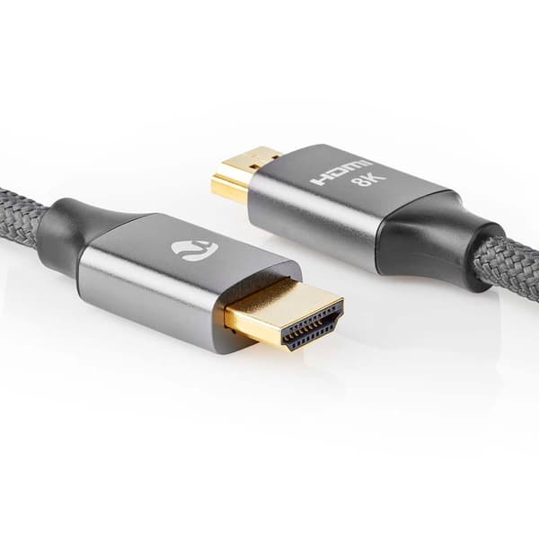 Ultra High Speed ​​HDMI ™ Cable | HDMI ™ -kontakt | HDMI ™ -kontakt | 8K@60Hz | 48 Gbps | 3.00 m | Rund | 6.7 mm | Gun Metal Grå | Cover boks