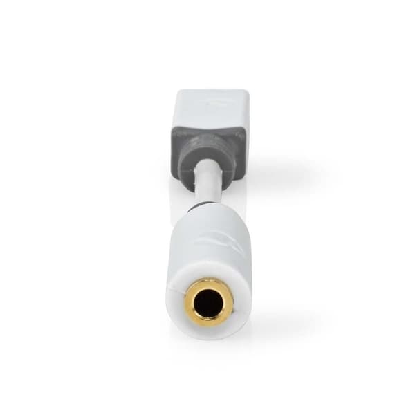 USB-C™ Adapter | USB 2.0 | USB-C™ Hann | 3.5 mm Hun | 0.10 m | Rund | Gull belagt | PVC | Hvit | Boks
