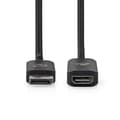 Miniatyrbild 2 av 3: Displayport-adapter | DisplayPort Hane | HDMI™ Utgång | 8K@30Hz | Nickelplaterad | Rak | 0.20 m | Rund | TPE | PVC | Svart | Kuvert