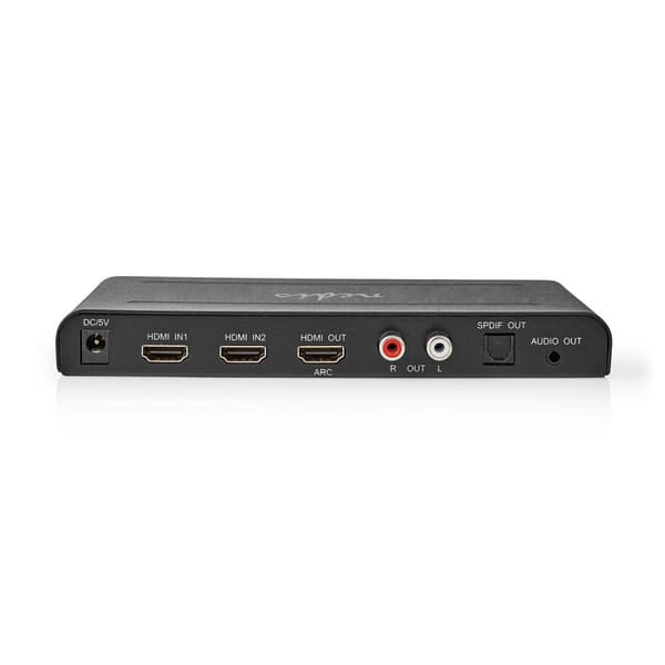 HDMI ™ Extractor | 2x HDMI™ Ingång | TosLink Hona / 1x HDMI™ utgång / 2x RCA / 3.5 mm | Maximal upplösning: 4K@60Hz | 18 Gbps | Metall | Antracit | Lå