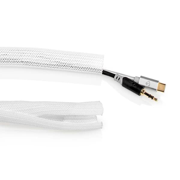 Kabel Management | Ærme | 1 stk. | Maksimal tykkelse på kabel: 15 mm | Nylon | Hvid