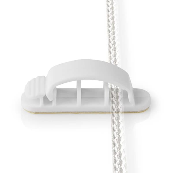 Johdotusjärjestelmä | Kaapeli Clip | Kiinni | 3 kpl | Paikkojen määrä: 3 Paikkaa | Suurin kaapelin paksuus: 7.5 mm | Polypropylene | Valkoinen