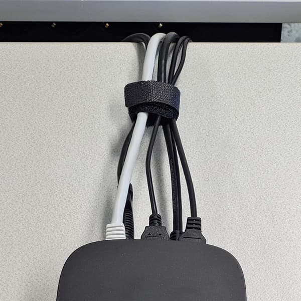 Kabel Ledelse | Hook og Loop | Låst | 6 stk. | Nylon | Sort