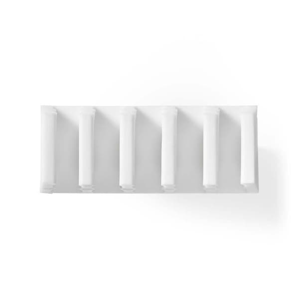 Kabel Ledelse | Kabelklips | Klikk og Go | 2 stk. | Antall plasser: 5 Spor | Maksimal kabeltykkelse: 7.1 mm | Polypropylene | Hvit