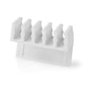Miniatyrbilde 4 av 9: Kabel Ledelse | Kabelklips | Klikk og Go | 2 stk. | Antall plasser: 5 Spor | Maksimal kabeltykkelse: 7.1 mm | Polypropylene | Hvit