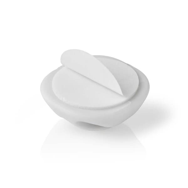 Kabel Management | Kabelklips | Klik og Go | 4 stk. | Antal slots: 3 Pladser | Maksimal tykkelse på kabel: 5.3 mm | TPE | Hvid