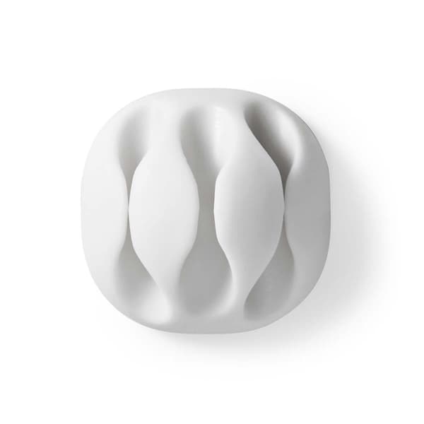 Kabel Management | Kabelklips | Klik og Go | 4 stk. | Antal slots: 3 Pladser | Maksimal tykkelse på kabel: 5.3 mm | TPE | Hvid