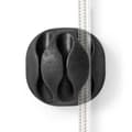 Miniatyrbilde 3 av 9: Kabel Ledelse | Kabelklips | Klikk og Go | 4 stk. | Antall plasser: 3 Spor | Maksimal kabeltykkelse: 5.3 mm | TPE | Sort