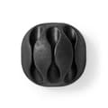 Miniatyrbilde 2 av 9: Kabel Ledelse | Kabelklips | Klikk og Go | 4 stk. | Antall plasser: 3 Spor | Maksimal kabeltykkelse: 5.3 mm | TPE | Sort
