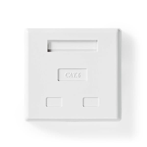 Nettverksveggboks | På veggen | 2-Port port(s) | STP CAT6 | Rett | Hunn | Gull belagt | PVC | Hvit | Konvolutt