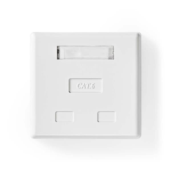 Netværksvægboks | På væggen | 2-Port port(s) | UTP CAT6 | Lige | Hun | Guldplateret | PVC | Hvid | Konvolut