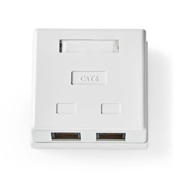 Netværksvægboks | På væggen | 2-Port port(s) | UTP CAT6 | Lige | Hun | Guldplateret | PVC | Hvid | Konvolut