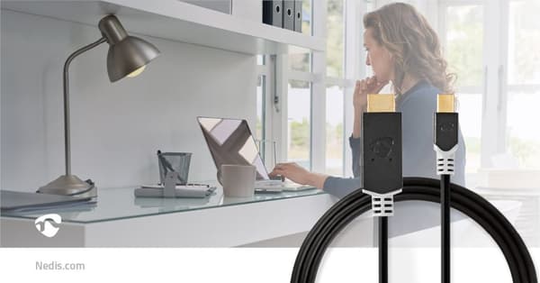 Mini DisplayPort kabel | DisplayPort 1.4 | Mini DisplayPort han | HDMI™ Stik | 48 Gbps | Guldplateret | 2.00 m | Runde | PVC | Antracit | Plastikpose