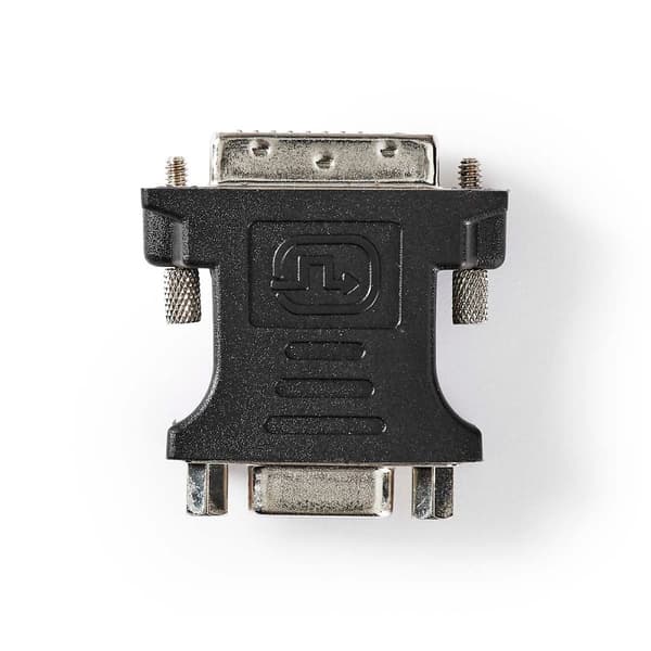 DVI-adapter | DVI-I 24+5-Pin Han | VGA Hun | Nikkelplateret | Lige | PVC | Sort | Box