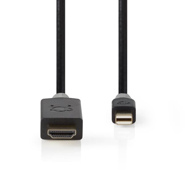 Mini DisplayPort kabel | DisplayPort 1.4 | Mini DisplayPort han | HDMI™ Stik | 48 Gbps | Guldplateret | 2.00 m | Runde | PVC | Antracit | Window Box
