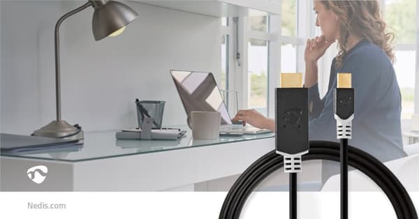 Mini DisplayPort kabel | DisplayPort 1.4 | Mini DisplayPort han | HDMI™ Stik | 48 Gbps | Guldplateret | 2.00 m | Runde | PVC | Antracit | Window Box